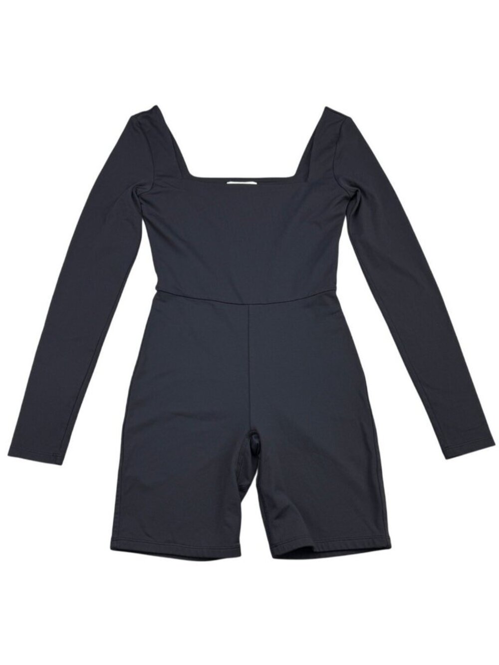 Aritzia Babaton Contour Squareneck Long Sleeve Romper Black S Small Athleisure - Picture 3 of 6